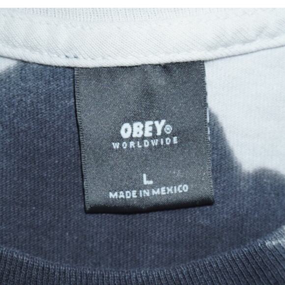 Obey Worldwide Abstract Tie-Dye Graphic T-Shirt – Size L - Picture 3 of 9